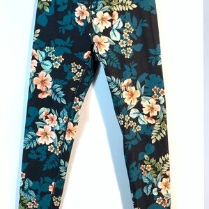 Calvin Klein Floral Print Crop Leggings Small High Rise Yoga